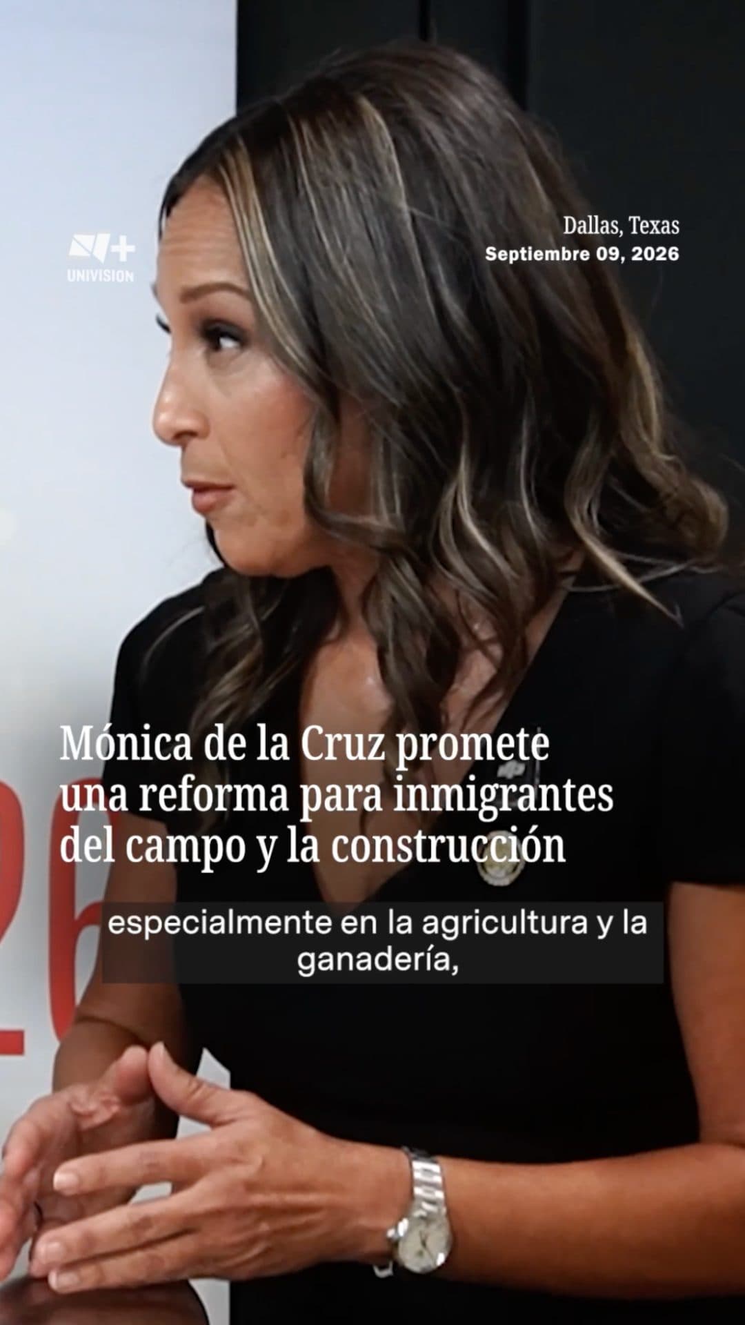 Mónica de la Cruz promete una reforma para inmigrantes del campo y la construcción