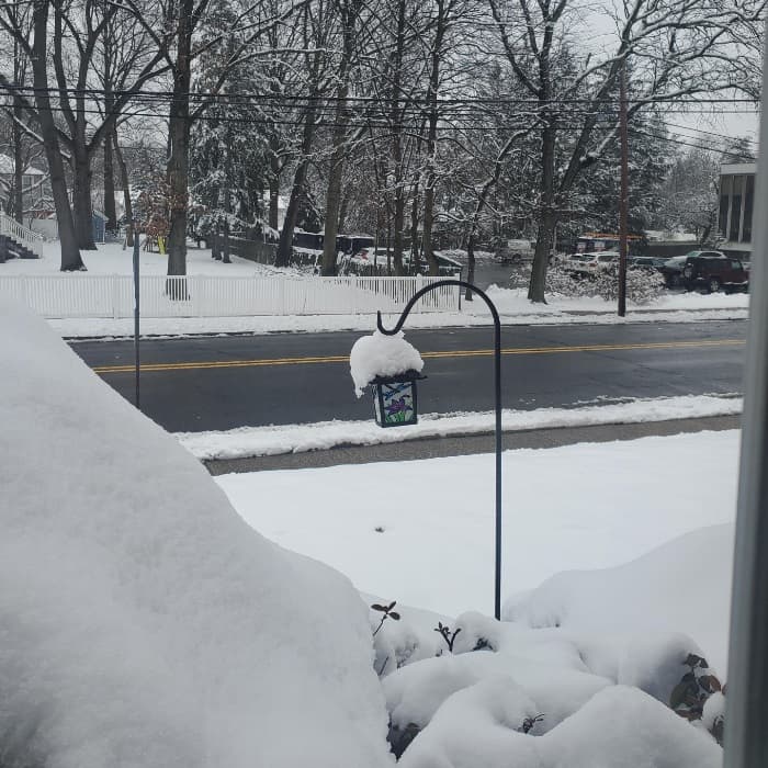 En promedio se registraron unas 4 pulgadas de nieve en el área.
