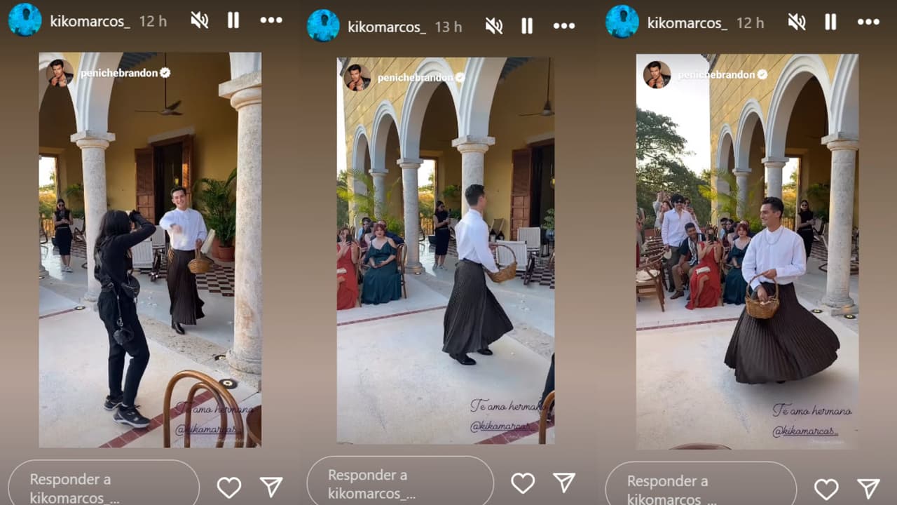 Emilio Osorio recibió algunas críticas en redes sociales por el atuendo que lució en la boda de su medio hermano.