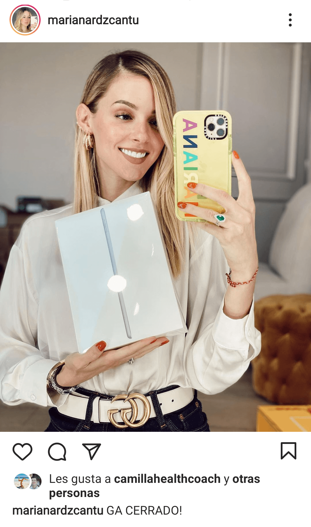 Captura de pantalla tomada de Instagram el 4 de febrero de 2021.