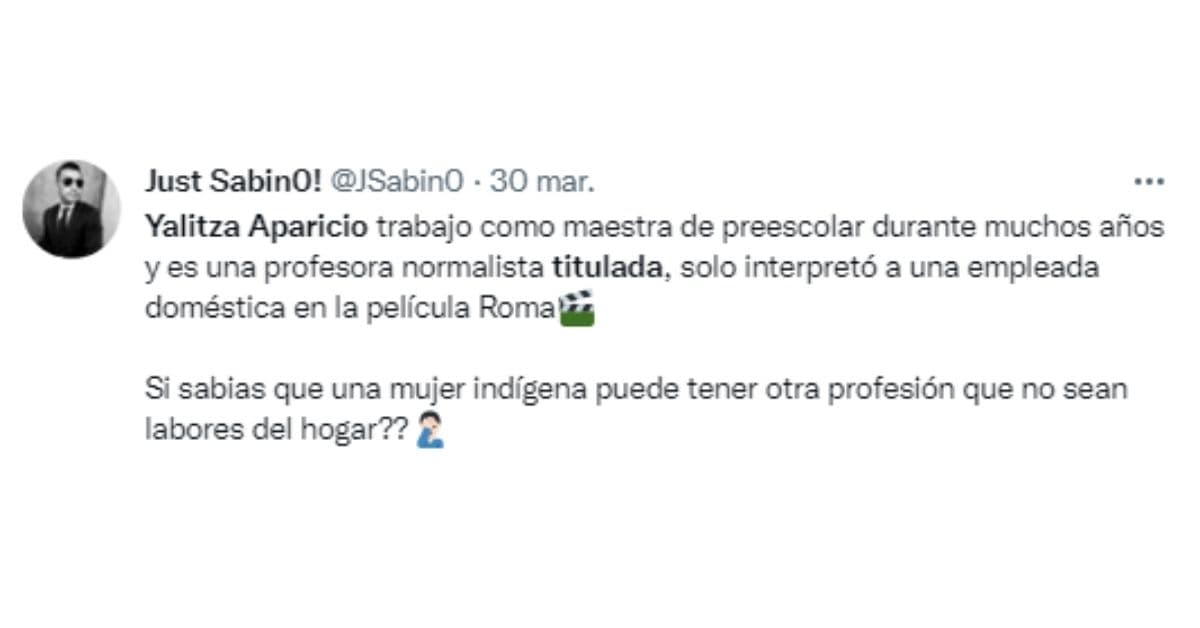 usuario defienden a Yalitza Aparicio