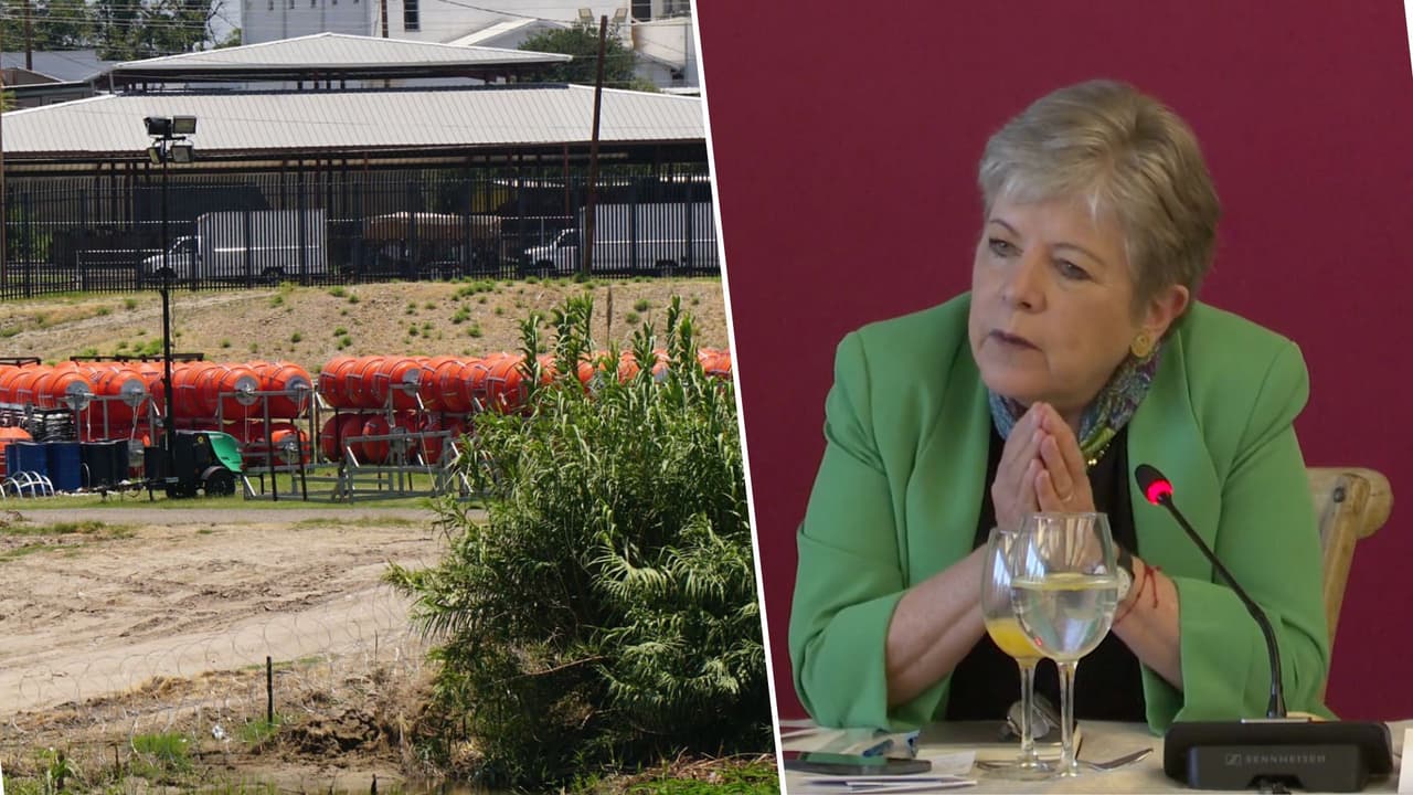 Gobierno de México reclama a Texas por “violar el tratado de límites y aguas” al colocar ‘muro flotante’ en Río Bravo