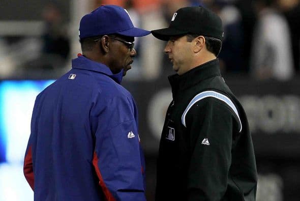 La situación levantó las protestas del timonel de Texas, Ron Washington. Las dudas fueron despejadas, incluso sin necesidad de revisar la repetición.