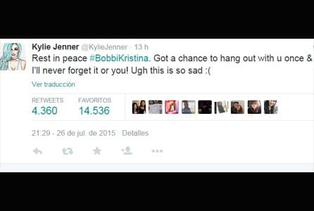 Kylie Jenner recordó que tuvo la oportunidad de coincidir una vez con ella y que jamás la olvidará.