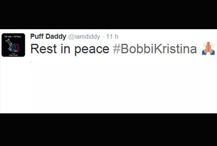 El rapero Puff Daddy se sumó a la lista de condolencias.