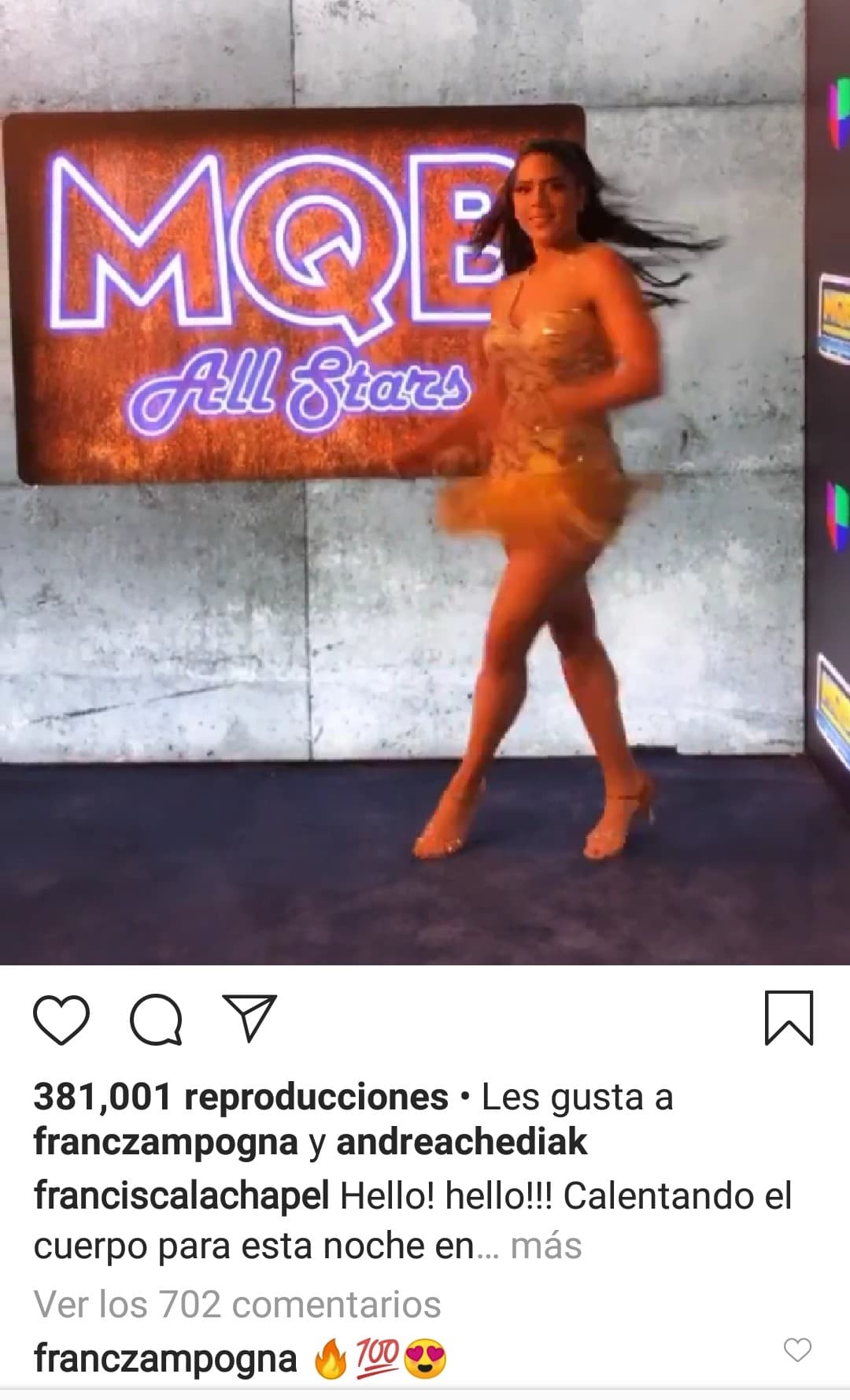 Hasta con emojis, el empresario de origen italiano se hizo presente en dicha velada de baile.