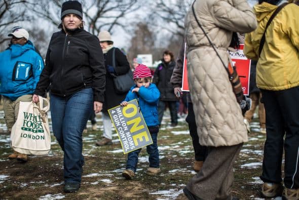 La "Marcha en Washington para el control de armas" fue convocada hace algunas semanas a través de las redes sociales.