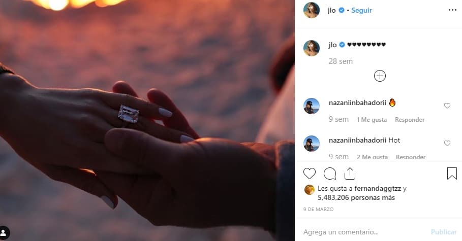 De acuerdo con la publicación, fuentes cercanas a Jennifer y Alex señalan que no han tenido una plática respecto a si la actriz y cantante le 
<b>regresará la sortija</b>, a lo que el deportista tiene derecho legalmente.
<br>