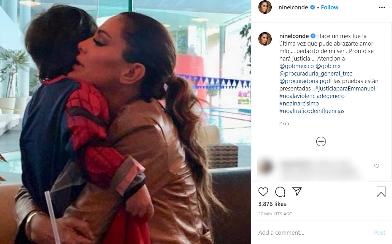 Tres días después, este 5 de mayo, la actriz y cantante compartió una fotografía para externar que desde hace un mes no puede estar al lado de Emmanuel.
<br>