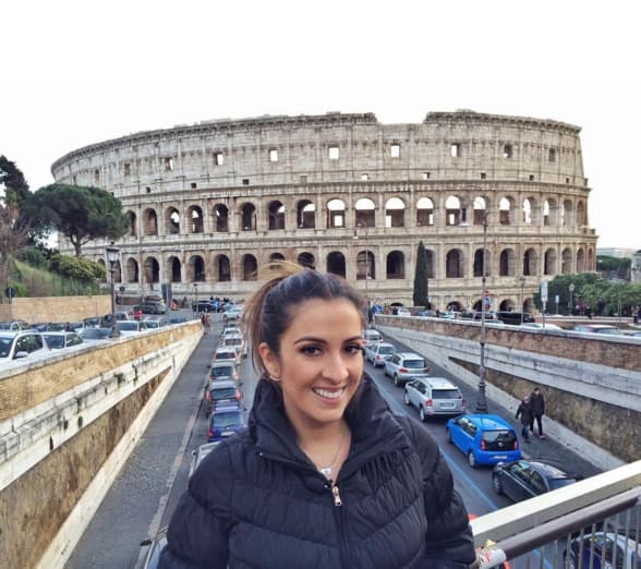 Maity Interiano llegó antes. Aquí la vemos desde Roma: la Ciudad Eterna.