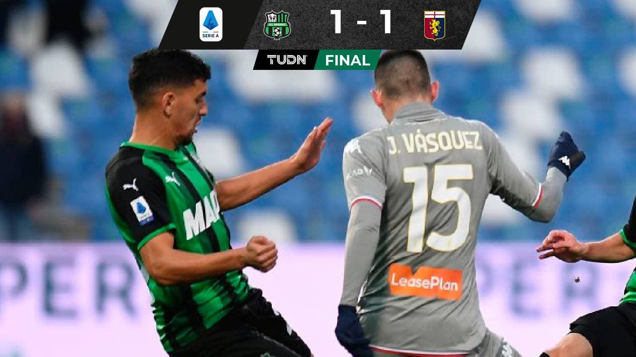 Con Johan Vásquez titular, el Genoa sacó empate ante el Sassuolo