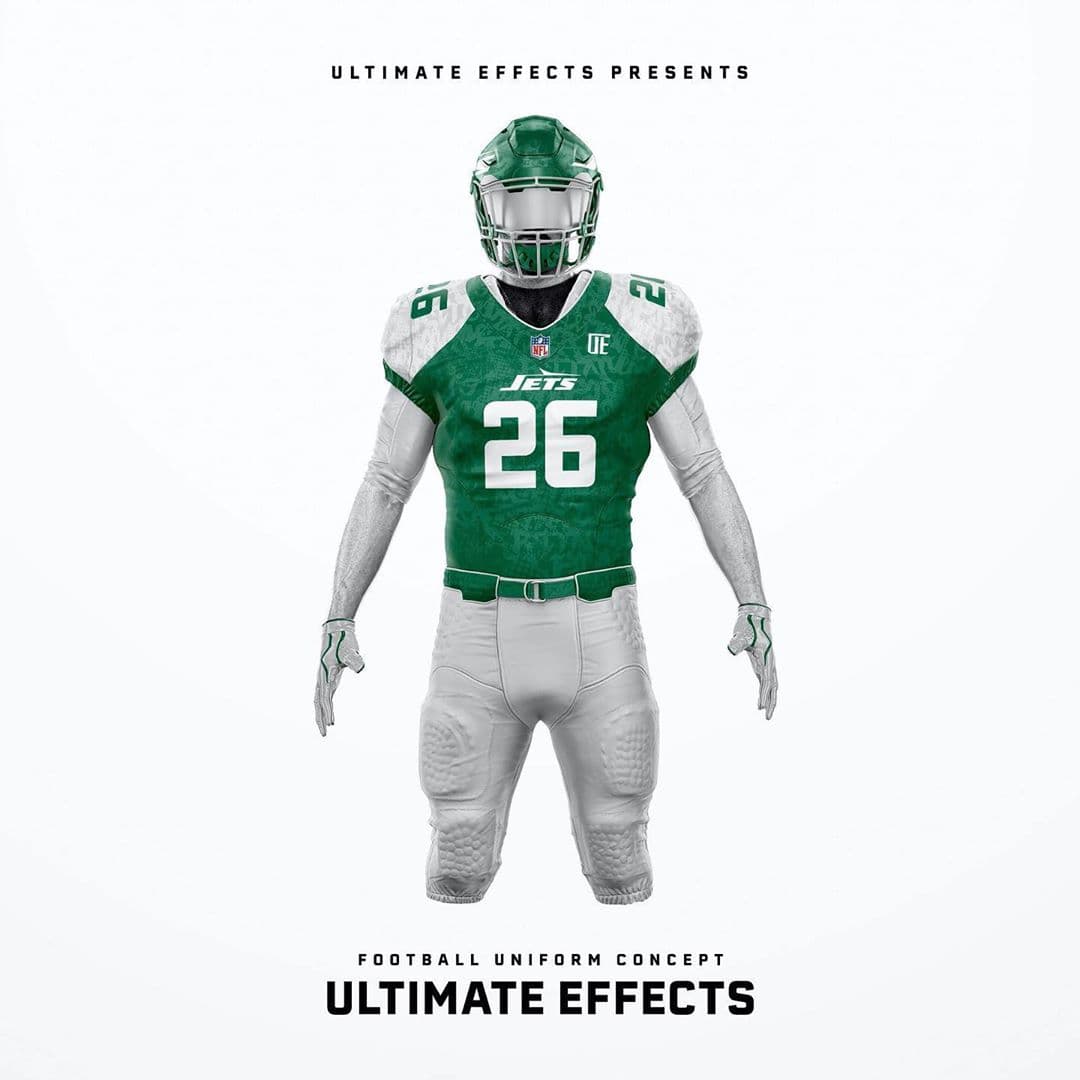 New York Jets - El jersey cuenta con un estampado de graffiti similar al que luce en el subterráneo de Nueva York.