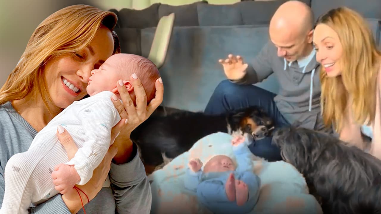 Erika Zaba quedó “impactada” con la reacción de uno de sus perros al conocer a su hijo Emiliano