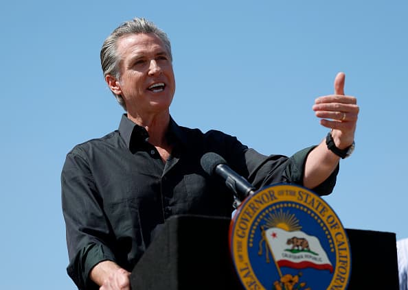 El gobernador de California, el demócrata Gavin Newsom.