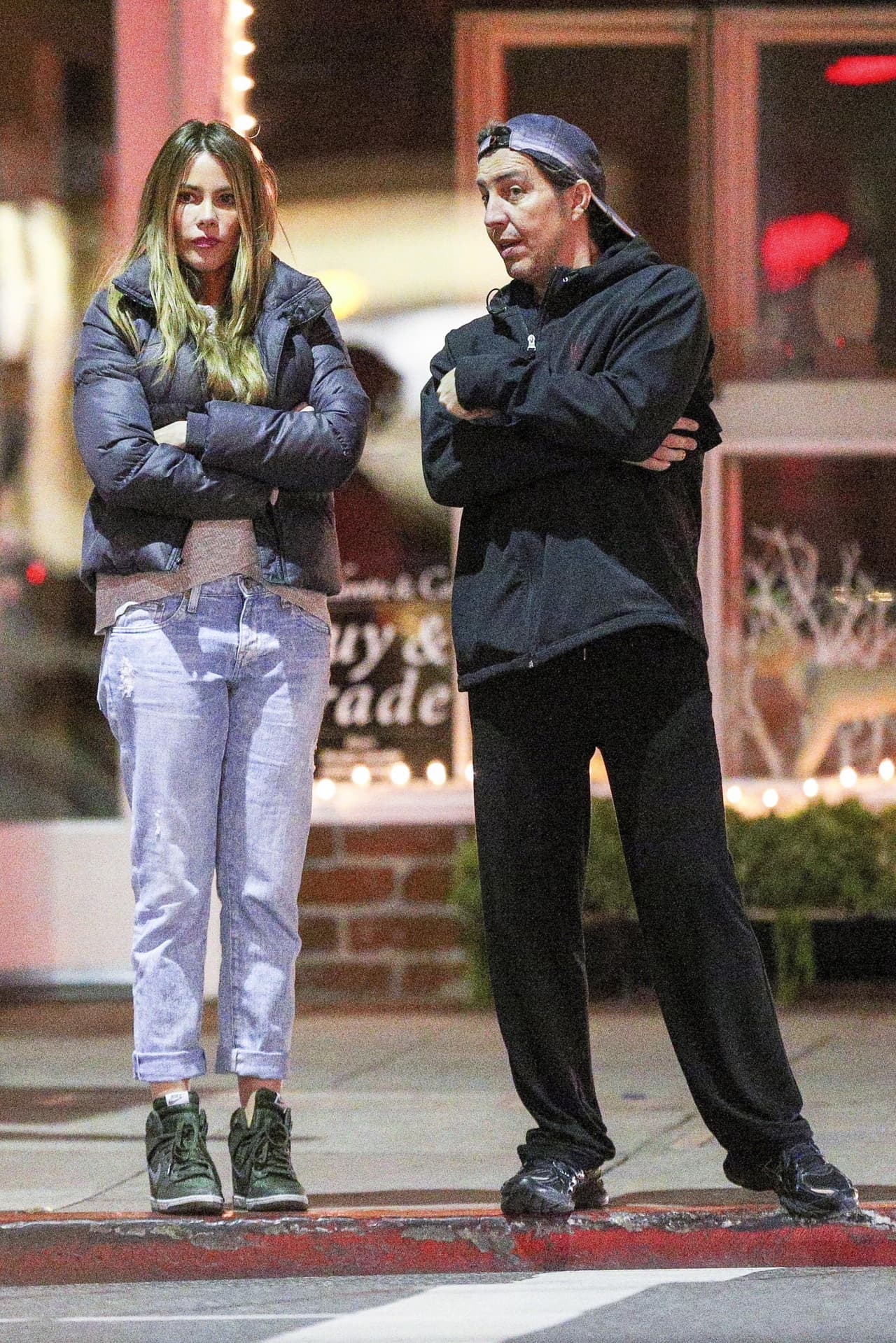 A la actriz le dio un poco de frío.