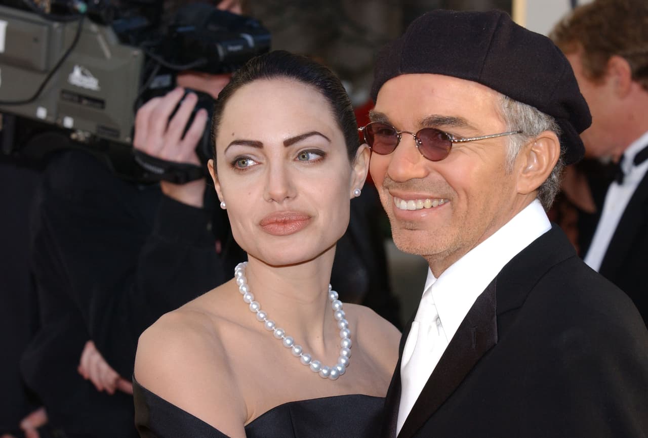 Angelina Jolie y Billy Bob Thornton en los Golden Globe de 2002.