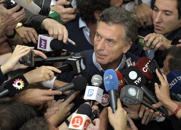 El conservador Mauricio Macri, del frente opositor Cambiemos