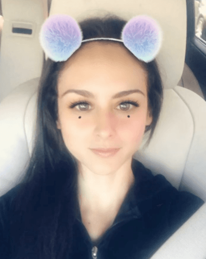 Wendy Braga después de una noche de fiesta con filtro de orejitas, luce muy tierna.