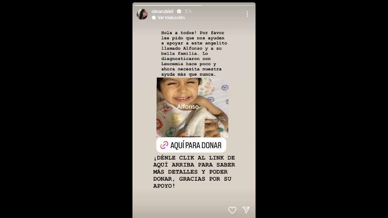 Hija de Andrea Legarreta pide ayuda para un niño enfermo