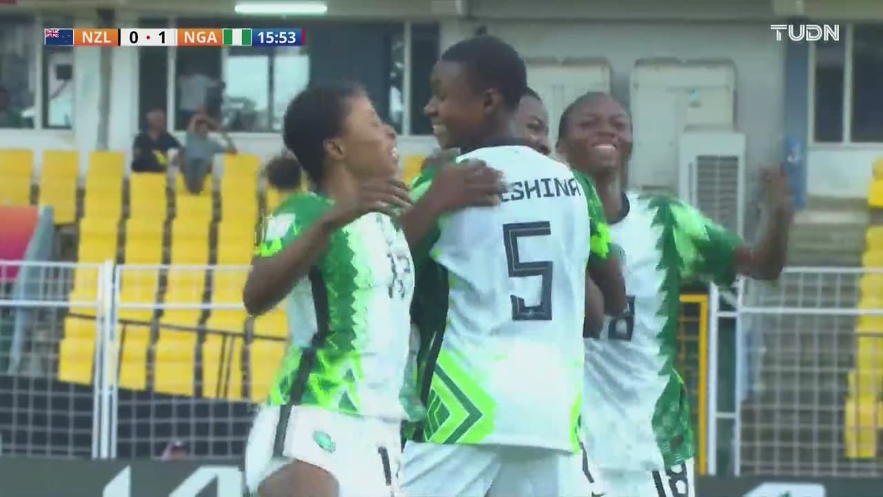 ¡Belleza de gol! Nigeria se adelanta 1-0 sobre Nueva Zelanda