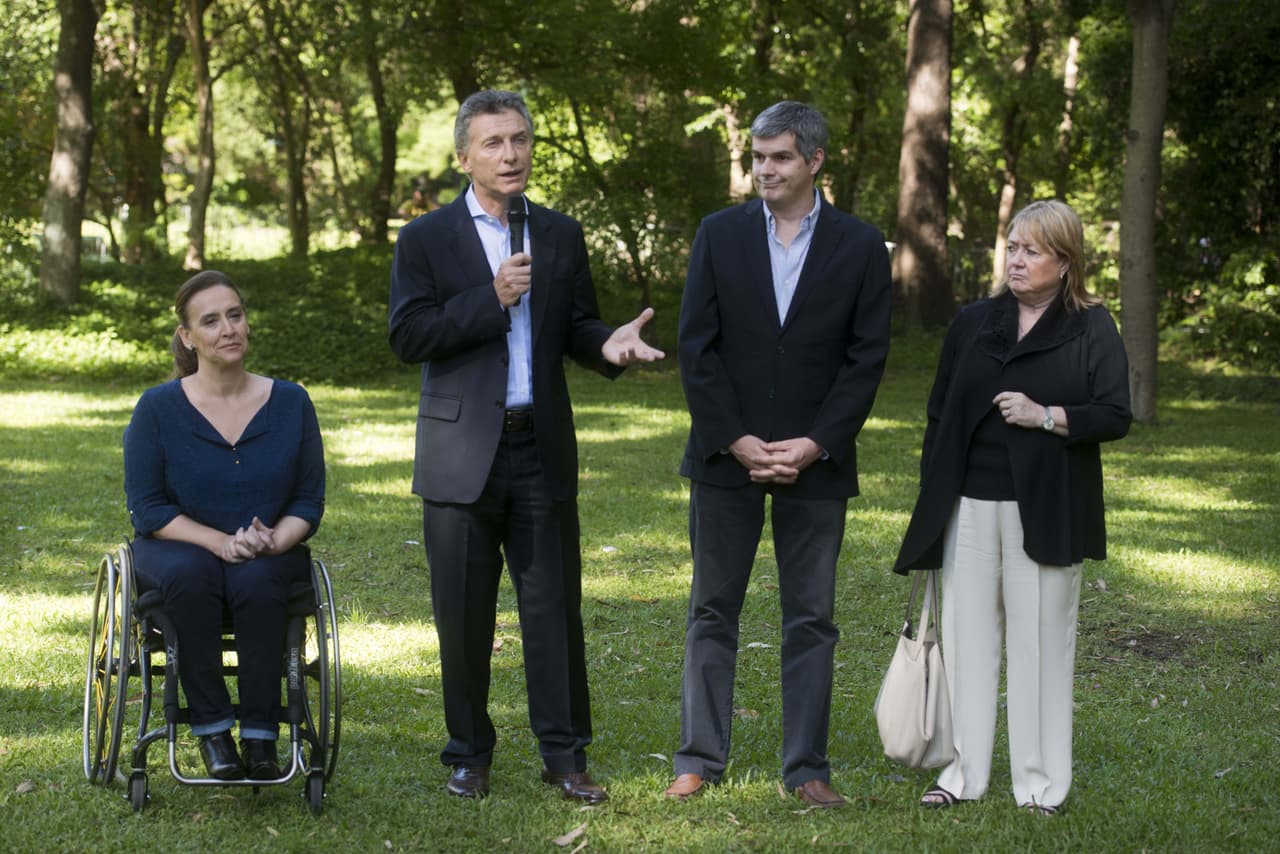 La encargada de responder a Cristina Fernández de Kirchner fue la vicepresidenta Gabriela Michetti (primera izquierda).