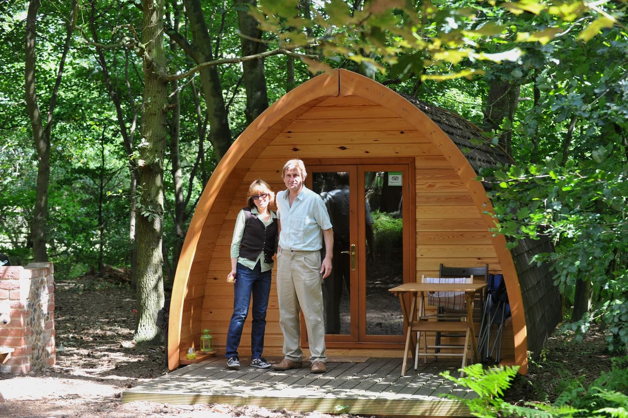La madriguera está construyéndose en los campos de Suffolk, al sudeste de Inglaterra.