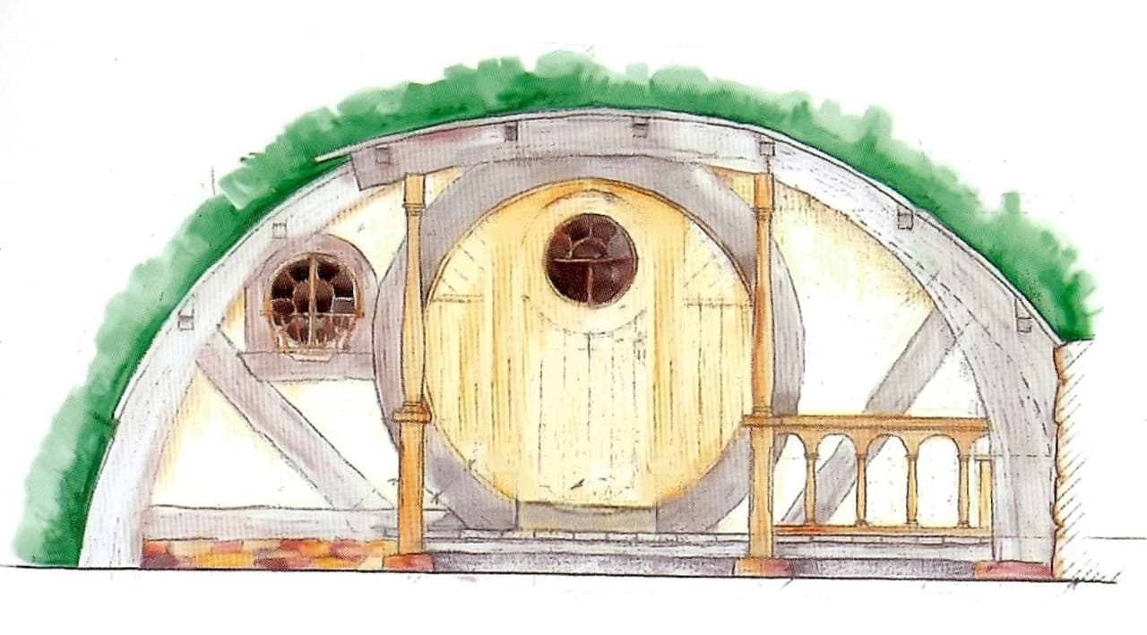 Janos y Ed Lengyel están construyendo una de las cosas donde viven los hobbits, seres antropomorfos de baja estatura.