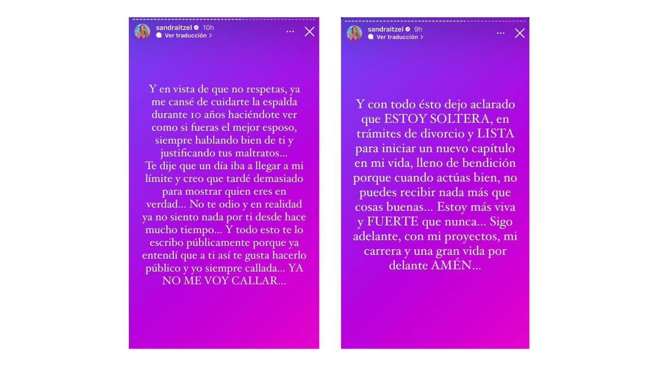Sandra Itzel destapó presunta infidelidad del actor y hasta agresiones verbales.