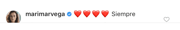 Marimar Vega, quien 
<b><a href="https://www.univision.com/famosos/marimar-vega-defiende-a-sebastian-zurita-de-quienes-lo-critican-por-como-lleva-el-duelo-tras-la-muerte-de-su-madre-fotos" target="_blank">ha defendido a Sebastián </a></b> por la forma en cómo ha llevado su duelo tras su pérdida, se hizo presente con estos corazones.