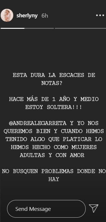 Al inicio del texto la madre de André aclaró que lleva 
<b>"1 año y medio" sin pareja.</b>
<br>