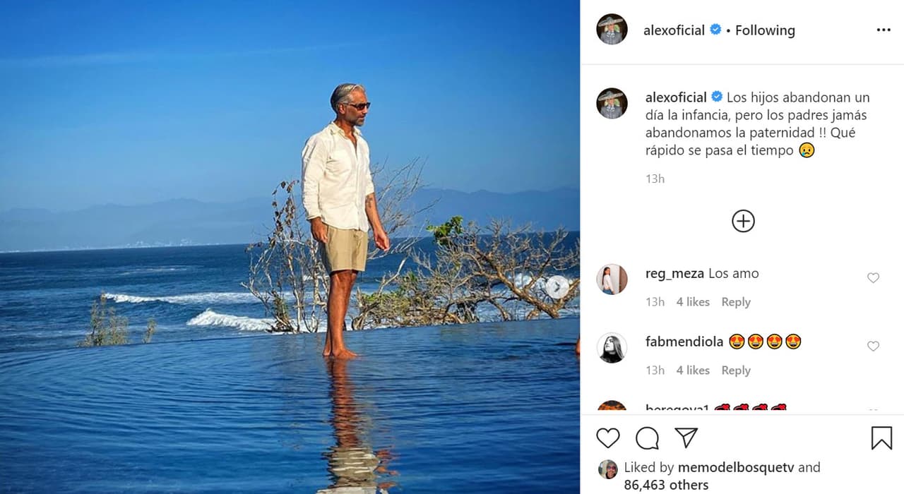 Lo hizo con esta 
<b><a href="https://www.instagram.com/p/CAbNTQkhxQL/" target="_blank">serie de fotos </a></b>en las que expresó la melancolía de ser padre. 
<br>