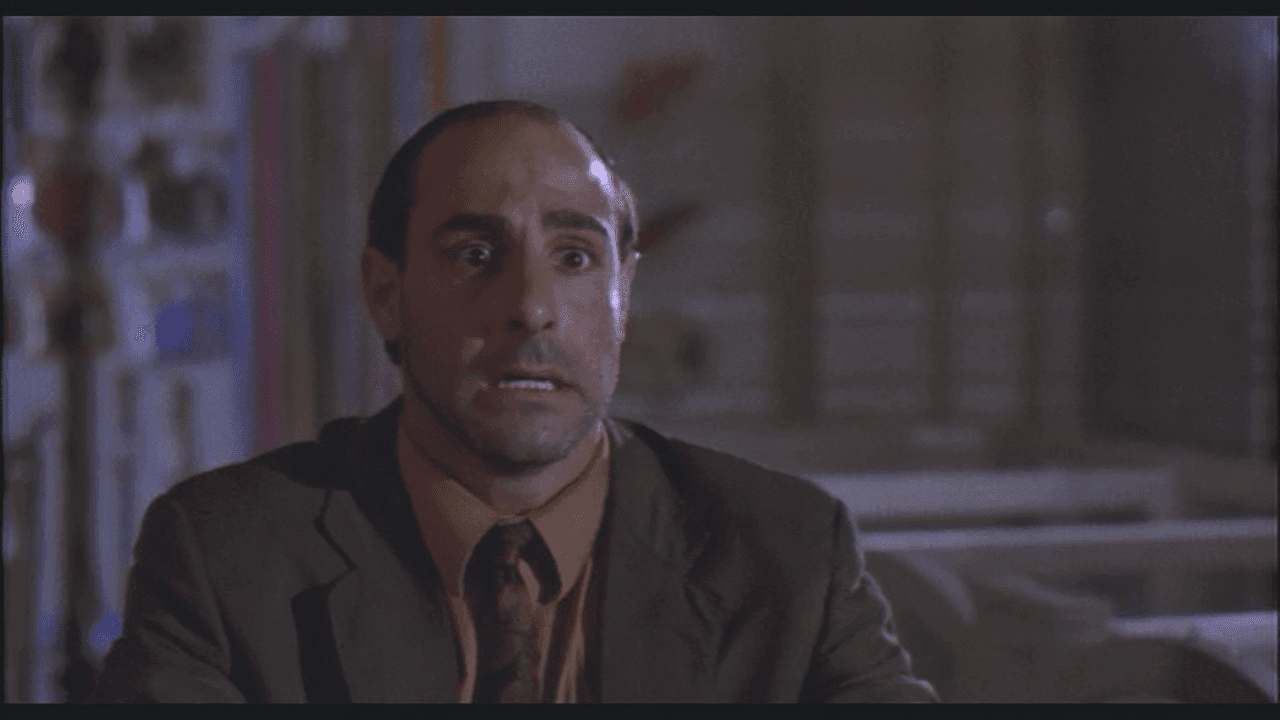 Vernon fue uno de los secuaces del doctor Varnick y dicho papel fue realizado por el ahora reconocido actor Stanley Tucci.