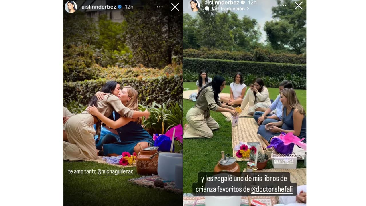 Aislinn Derbez le regaló a su hermana sus libros favoritos de crianza.