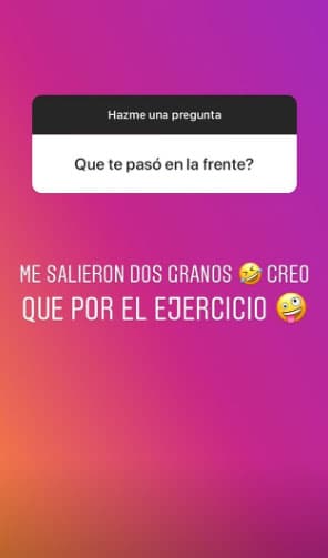 Los fanáticos de Ana Patricia se preocuparon por su cutis. La presentadora atribuye las marcas a tanta actividad física que ha tenido en las últimas dos semanas.