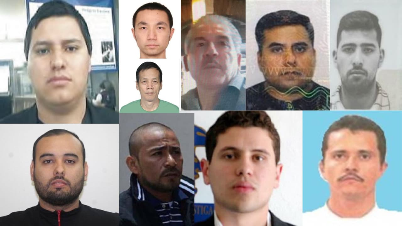 La Administración de Control de Drogas (DEA) actualizó la lista de los diez prófugos más buscados. Siete de ellos son ciudadanos mexicanos, un hondureño y otros dos chinos.