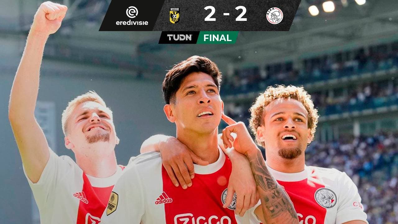 Edson anota golazo y rescata empate para Ajax ante Vitesse