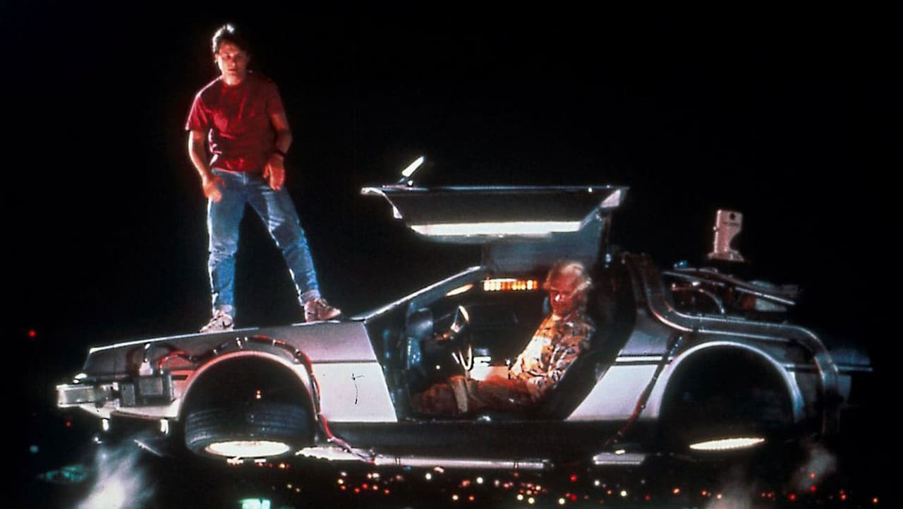 Imagen de la máquina del tiempo en Back to the Future.