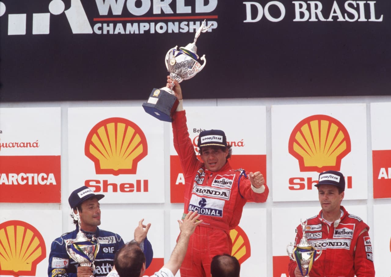 El brasileño Ayrton Senna se convirtió en toda una figura del automovilismo mundial gracias a su dominio en 1988, 1990 y 1991.