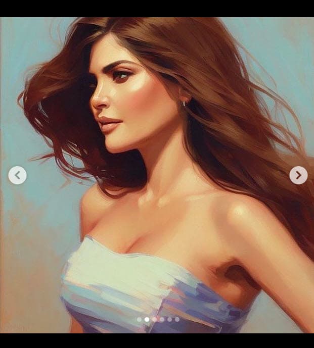 "¡Tecnología, arte, 'trend' (tendencia)! Qué tal mis #AIavatars, 
<b>¿cuál les gusta?</b>", preguntó a sus seguidores mostrando las diferentes opciones que logró con la app. 
<br>