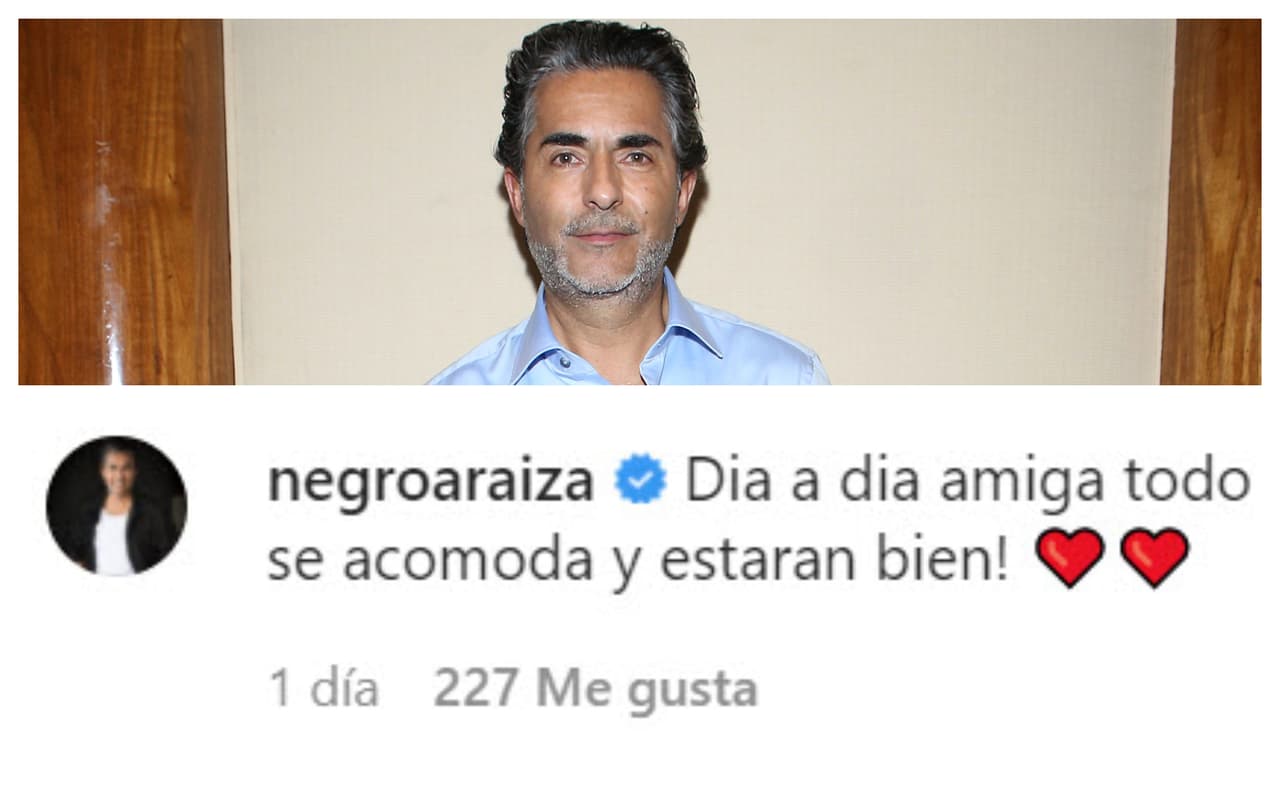 Raúl 'El Negro' Araiza trató de confortar a su amiga diciéndole que "día a día todo se acomoda". 
<br>