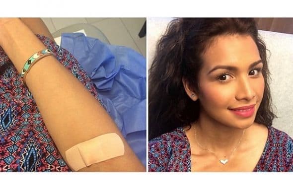 La guapa salvadoreña odia ir al hospital y más cuando le sacan sangre.