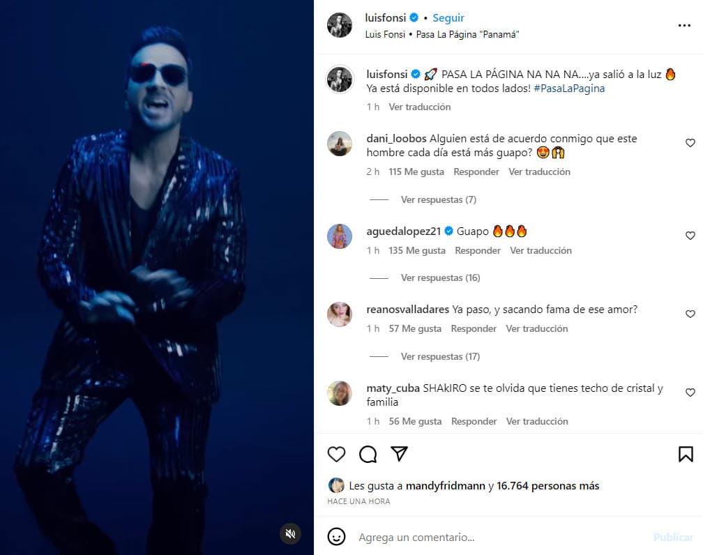 Luis Fonsi 'Pasa La Página'.