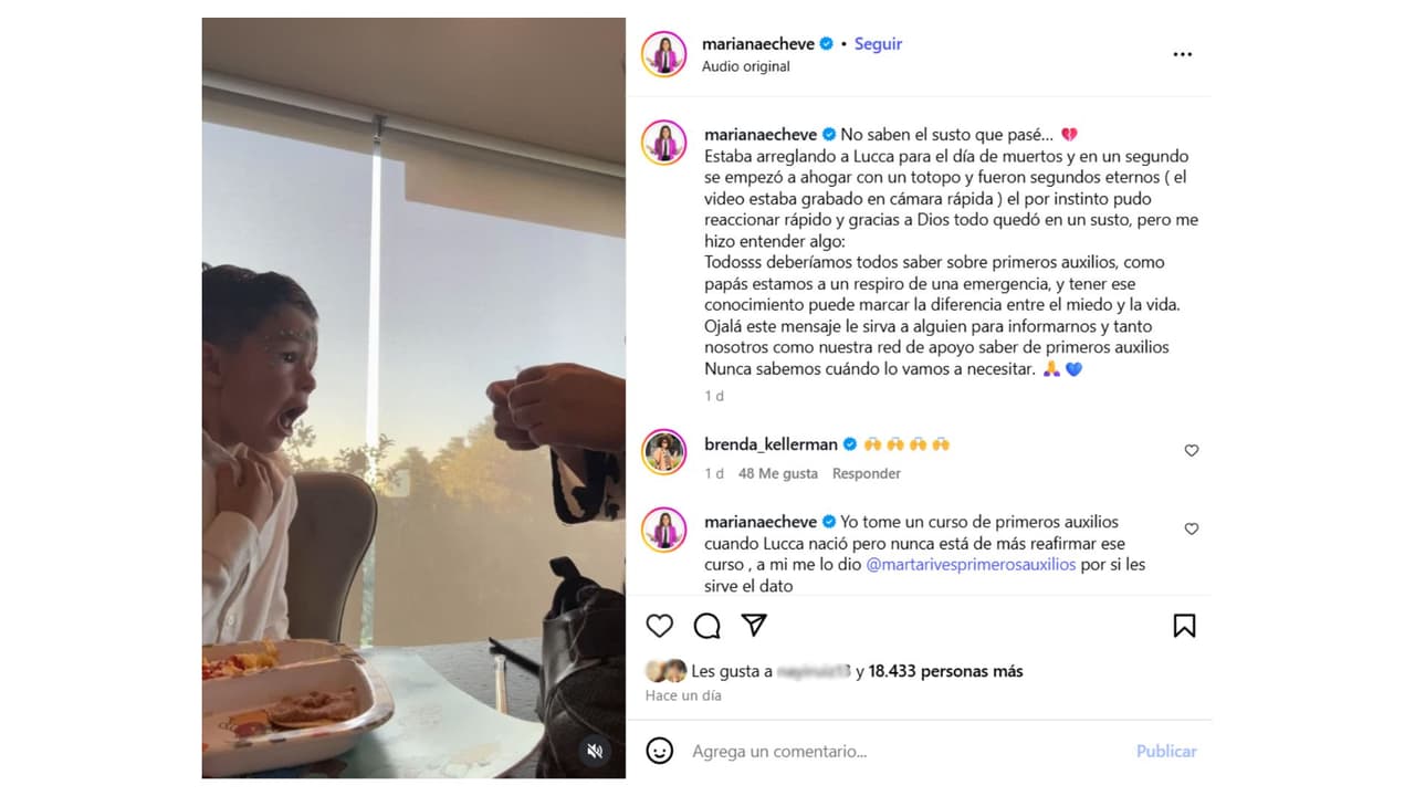 Mariana Echaverría compartió imágenes del angustiante momento.