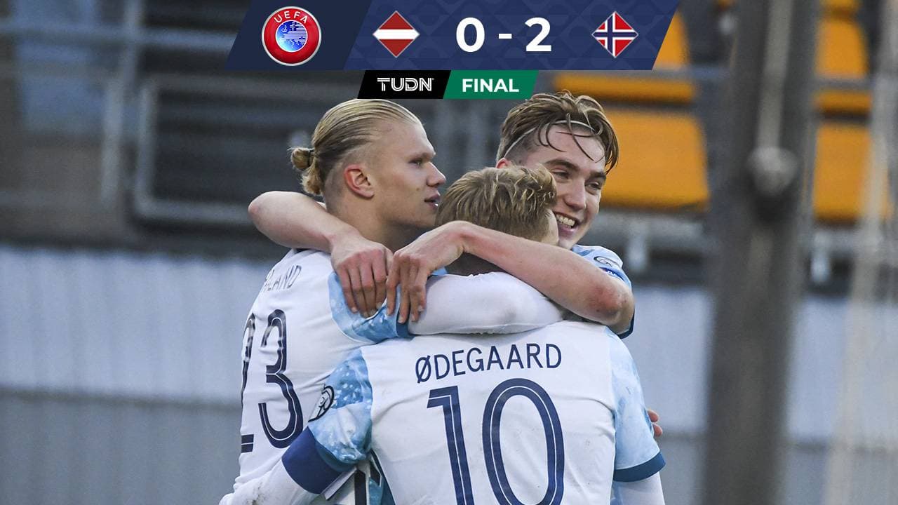 Haaland guía victoria de Noruega sobre Letonia y ya son líderes