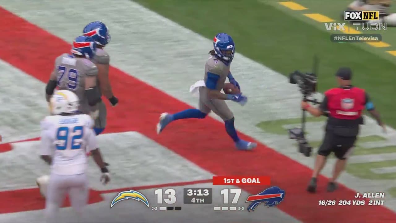 ¡Touchdown Bills! James Cook faltaba en el festín de Buffalo