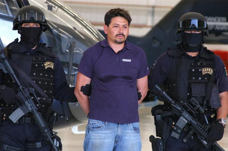 Arnoldo Rueda Medina, en una imagen de archivo cuando fue detenido en 2009 en Ciudad de México.