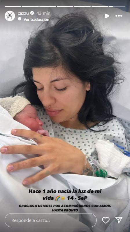 Cazzu dedica tierno mensaje a Inti en su primer cumpleaños con foto inédita.