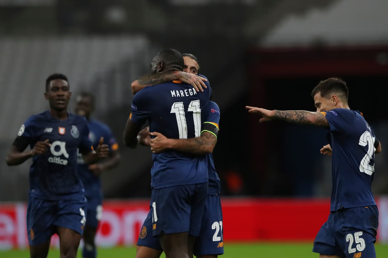 El Porto consigue importante triunfo de 0-2 sobre el Olympique de Marseille y confirma su segundo lugar en el grupo C por detrás del Manchester City.