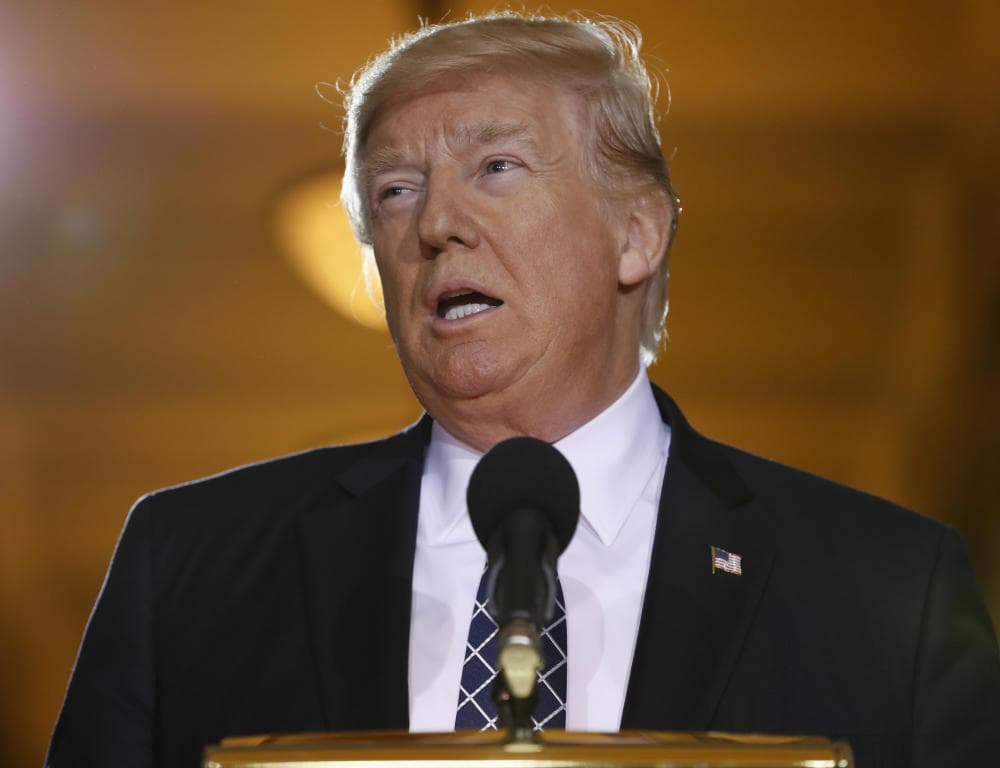 President Donald Trump in Washington, April 25, 2017.