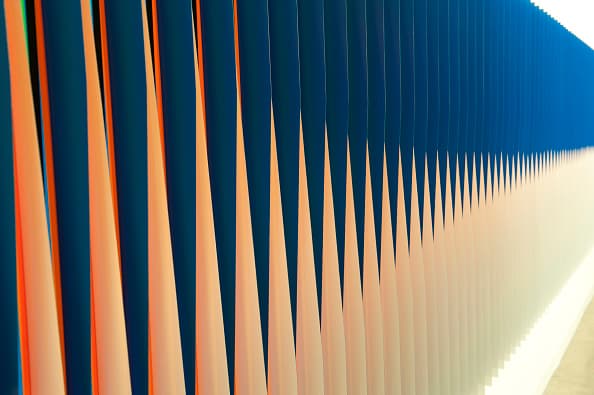 Una de las obras de Cruz-Diez exhibidas en la 
<a href="https://www.artbasel.com/miami-beach" target="_blank">feria de Art Basel</a> de Miami Beach en 2012. Su obra, cotizada a nivel mundial, es una de las preferidas de los coleccionistas.